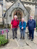 The walkers reach the end at Bradford Cathedral